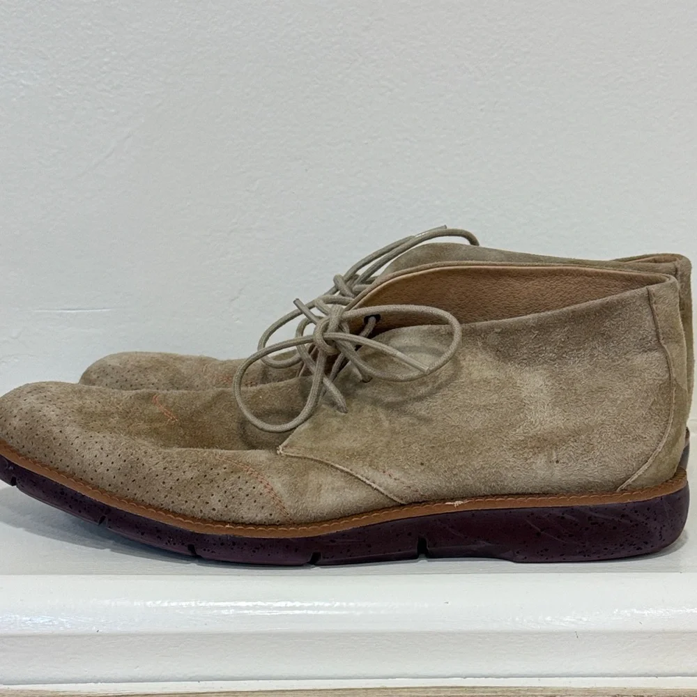 Donald J. Pliner Beige Suede Chukka Boots